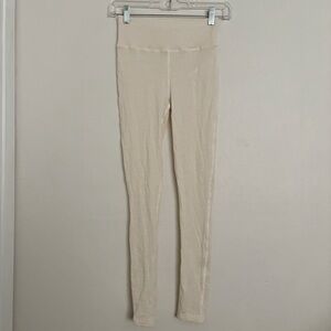 We Norwegians Cream Sno Merino Wool Blend Leggings Size XS Ski Baselayer Warm